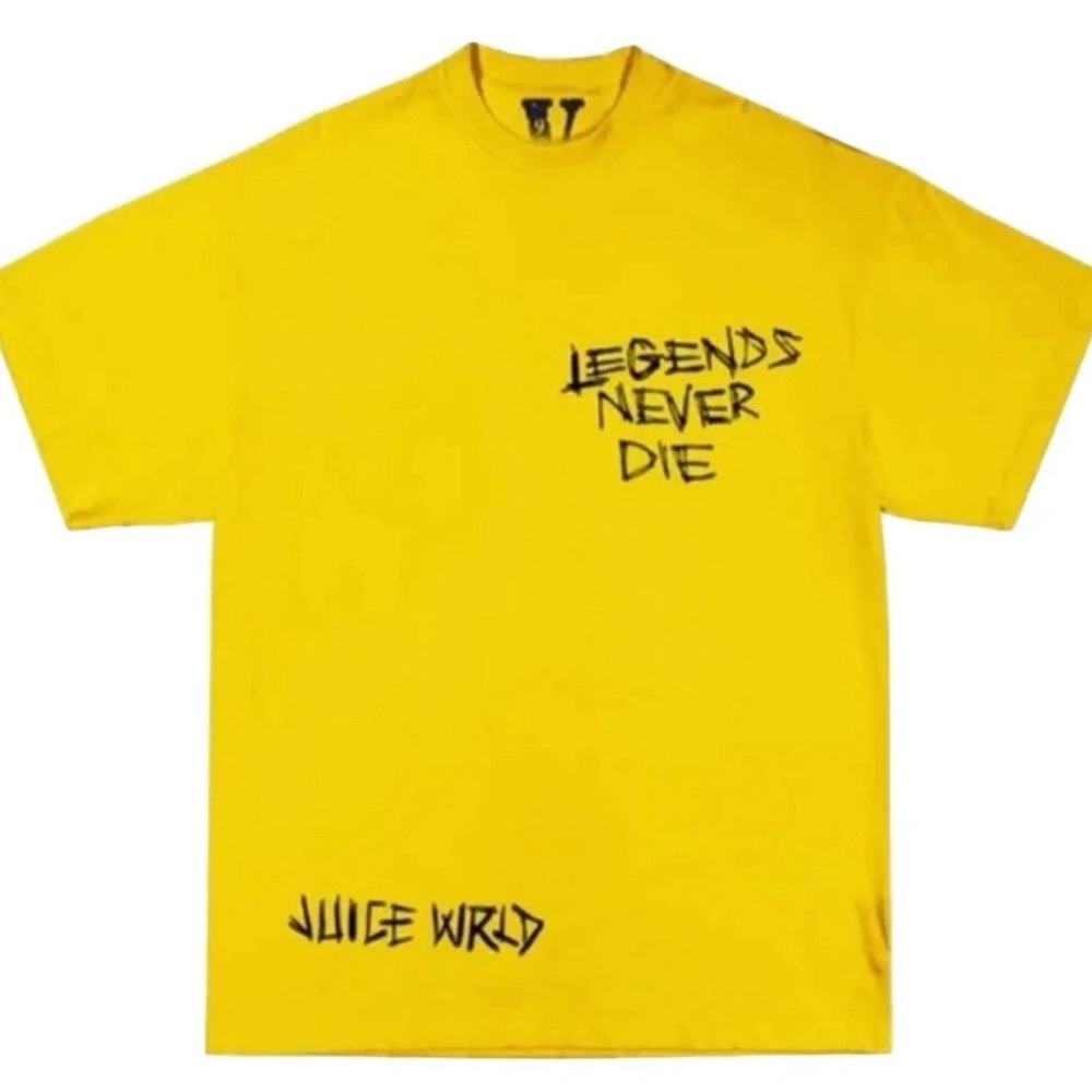 VLONE X Juice WRLD T-Shirt 2XL INFERNO Legends Never Die 999 Flaming Skull